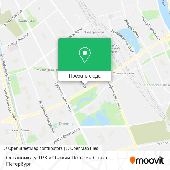 Карта Остановка у ТРК «Южный Полюс»