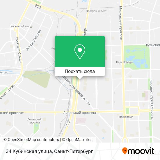 Карта 34 Кубинская улица