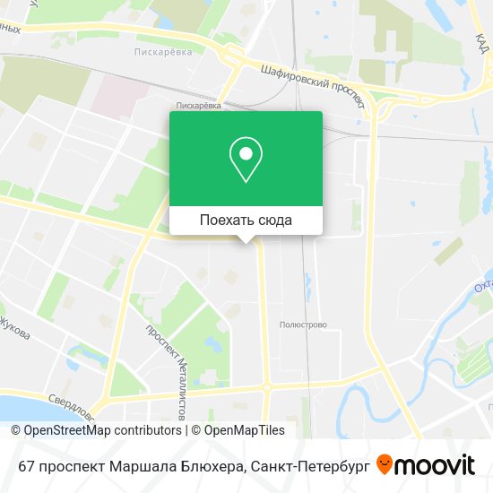 Карта 67 проспект Маршала Блюхера