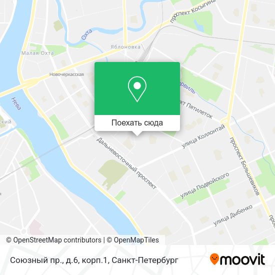 Карта Союзный пр., д.6, корп.1