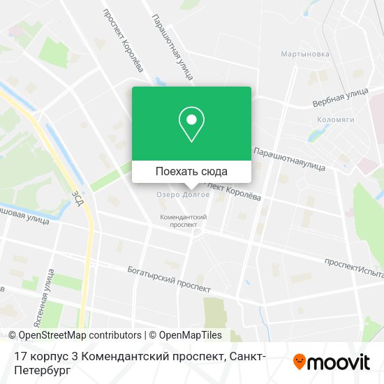 Карта 17 корпус 3 Комендантский проспект