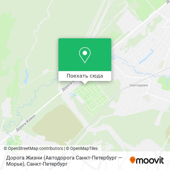 Карта Дорога Жизни (Автодорога Санкт-Петербург — Морье)