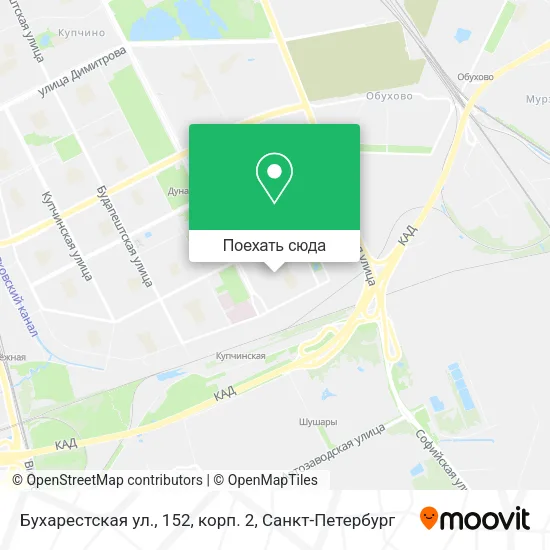 Карта Бухарестская ул., 152, корп. 2