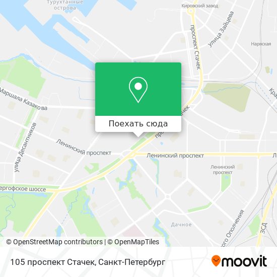 Карта 105 проспект Стачек