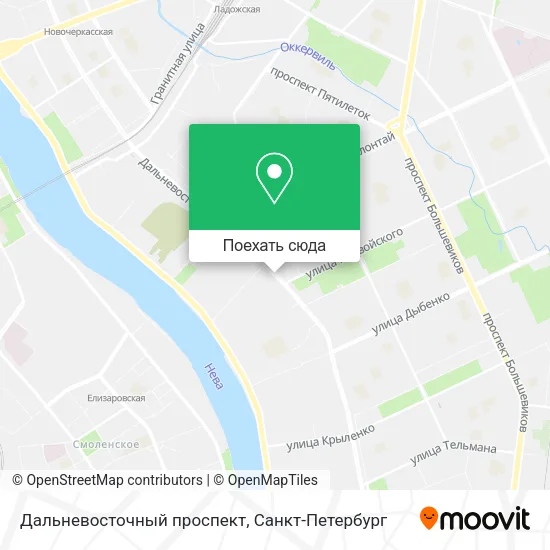 Карта Дальневосточный проспект
