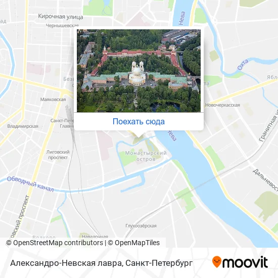 Карта Александро-Невская лавра