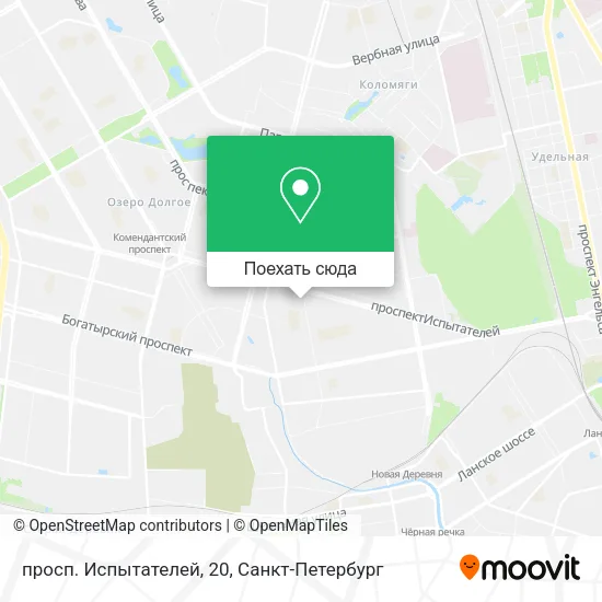 Карта просп. Испытателей, 20