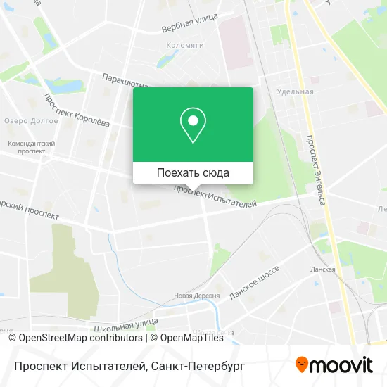 Карта Проспект Испытателей