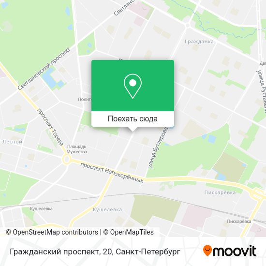 Карта Гражданский проспект, 20