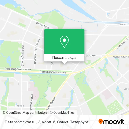 Карта Петергофское ш., 3, корп. 6