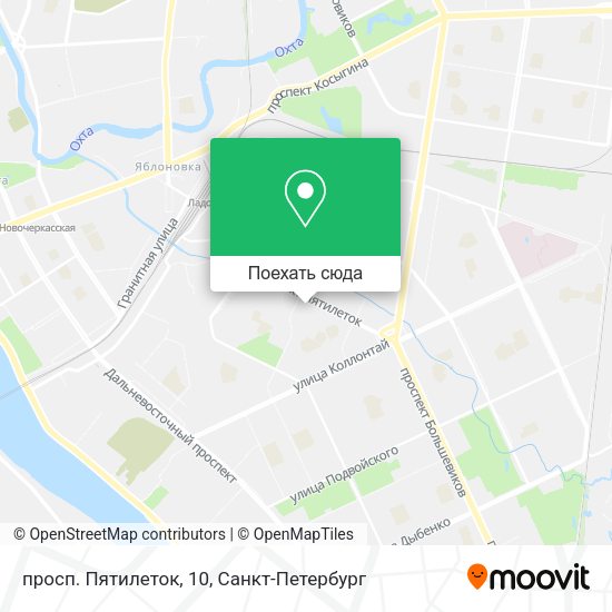 Карта просп. Пятилеток, 10