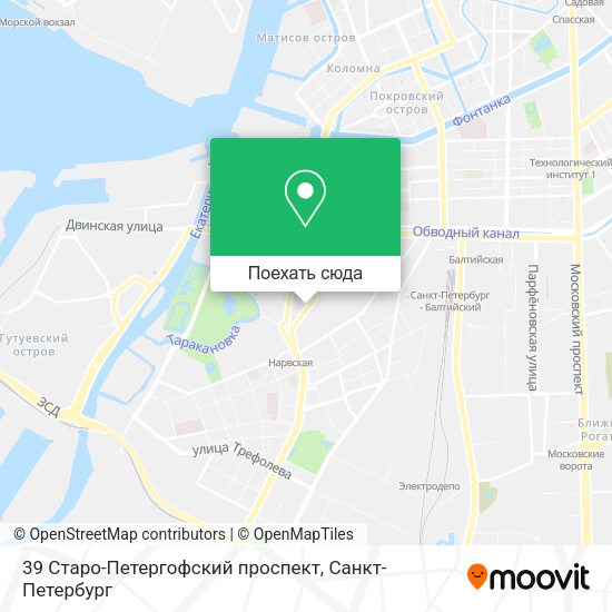 Карта 39 Старо-Петергофский проспект
