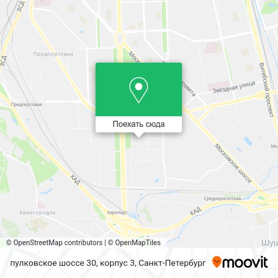 Карта пулковское шоссе 30, корпус 3