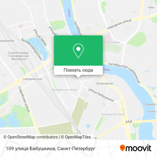 Карта 109 улица Бабушкина
