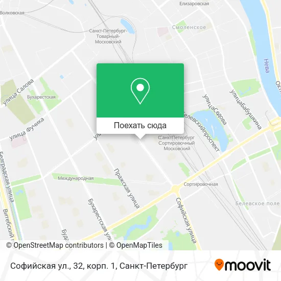 Карта Софийская ул., 32, корп. 1