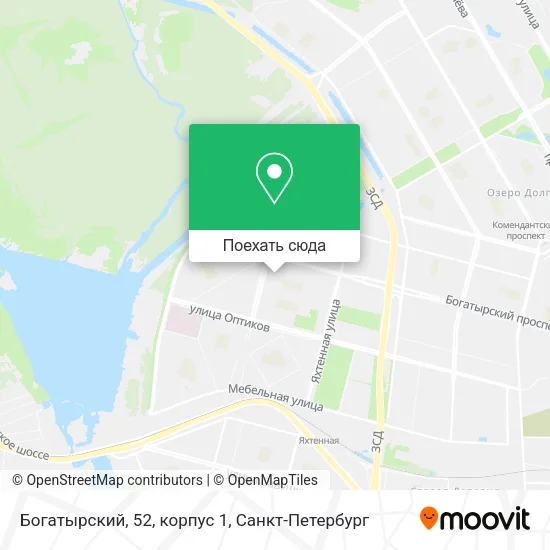 Карта Богатырский, 52, корпус 1