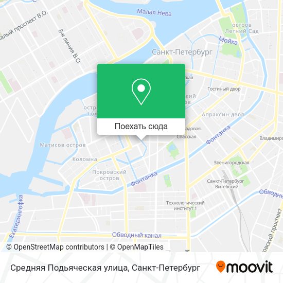Карта Средняя Подьяческая улица