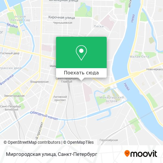 Карта Миргородская улица