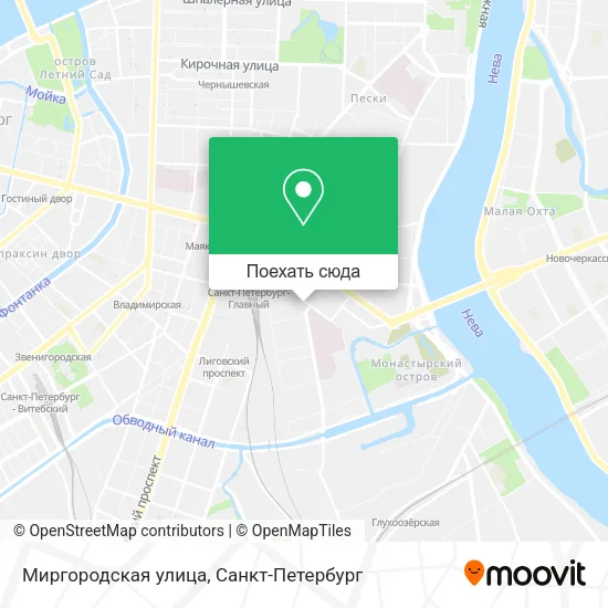 Карта Миргородская улица