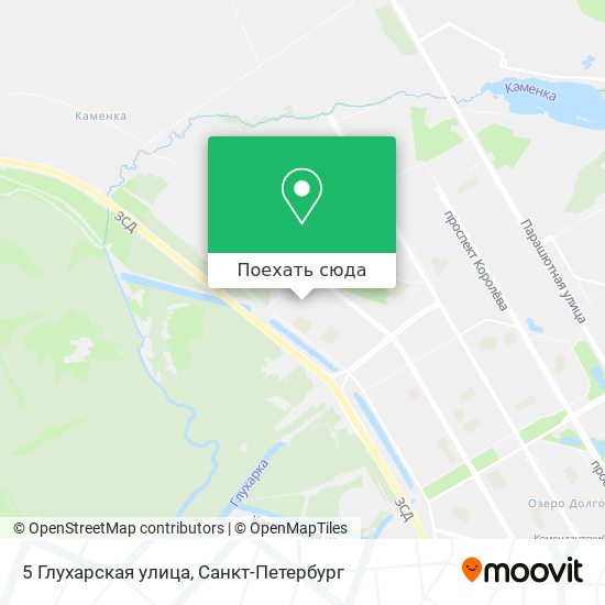 Карта 5 Глухарская улица