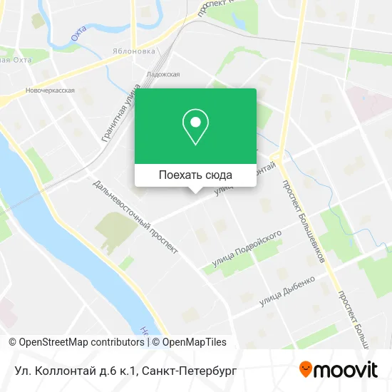 Карта Ул. Коллонтай д.6 к.1