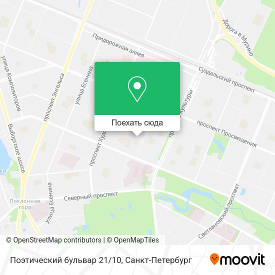 Карта Поэтический бульвар 21/10