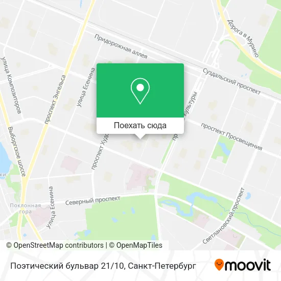 Карта Поэтический бульвар 21/10