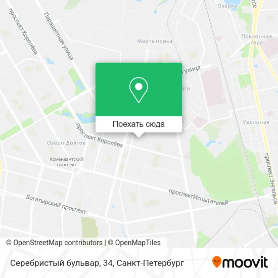 Карта Серебристый бульвар, 34
