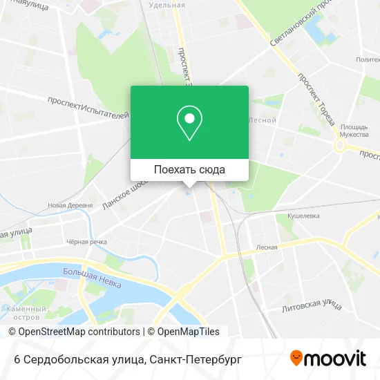 Карта 6 Сердобольская улица