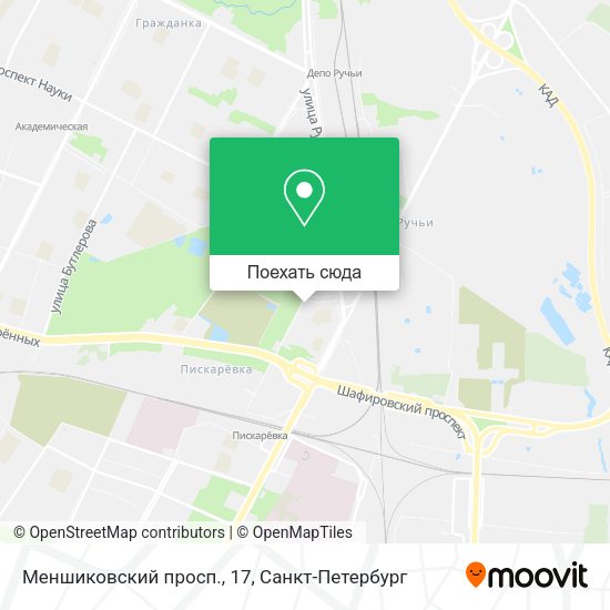 Карта Меншиковский просп., 17
