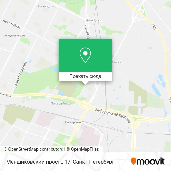Карта Меншиковский просп., 17