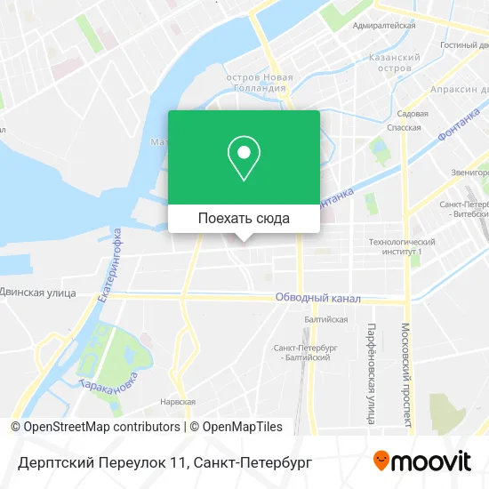 Карта Дерптский Переулок 11