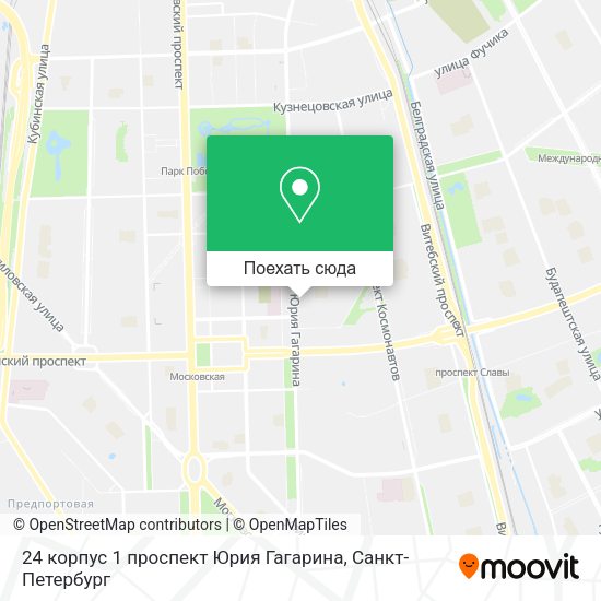 Карта 24 корпус 1 проспект Юрия Гагарина