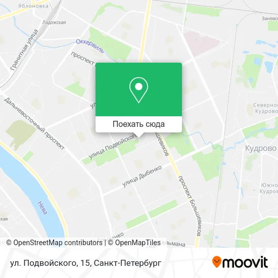 Карта ул. Подвойского, 15