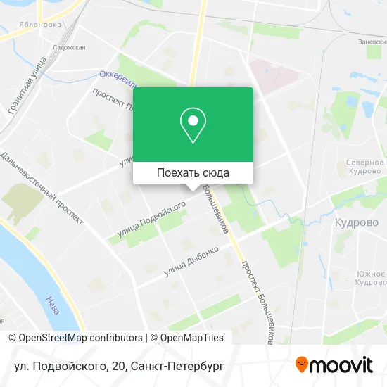 Карта ул. Подвойского, 20