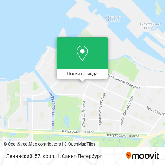 Карта Ленинский, 57, корп. 1