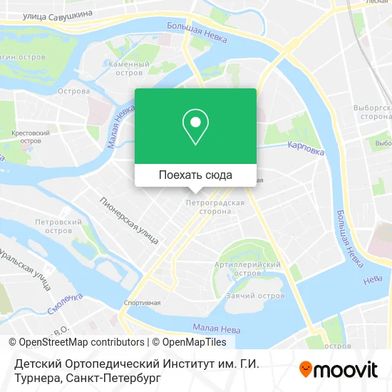 Карта Детский Ортопедический Институт им. Г.И. Турнера