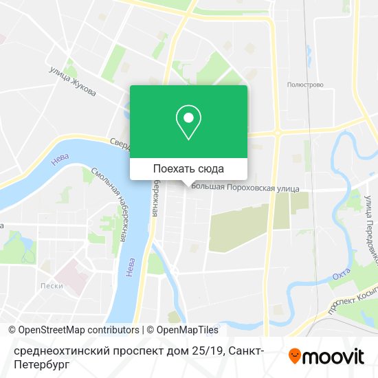 Карта среднеохтинский проспект дом 25 / 19