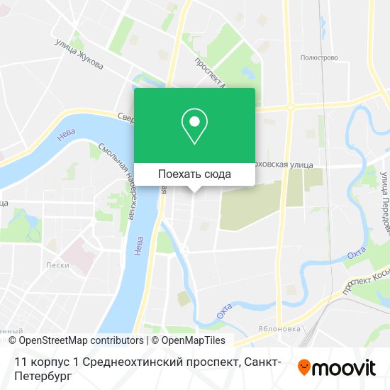 Карта 11 корпус 1 Среднеохтинский проспект