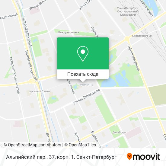 Карта Альпийский пер., 37, корп. 1