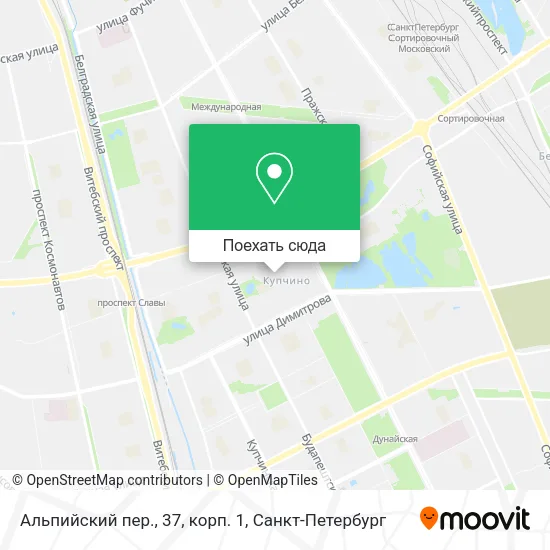 Карта Альпийский пер., 37, корп. 1