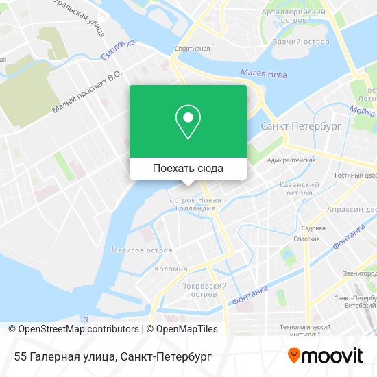 Карта 55 Галерная улица