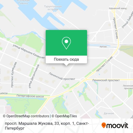 Карта просп. Маршала Жукова, 33, корп. 1