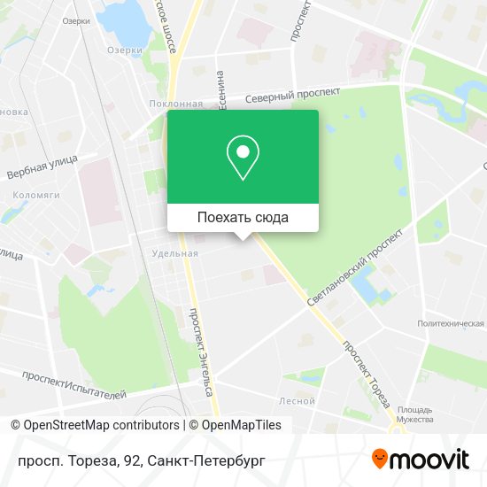 Карта просп. Тореза, 92
