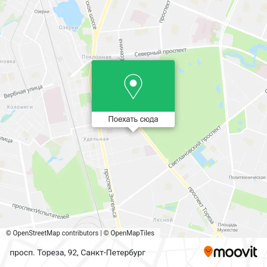Карта просп. Тореза, 92