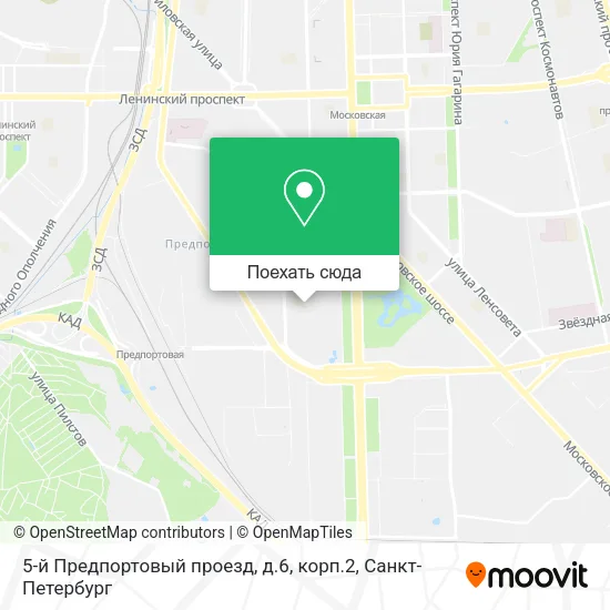 Карта 5-й Предпортовый проезд, д.6, корп.2