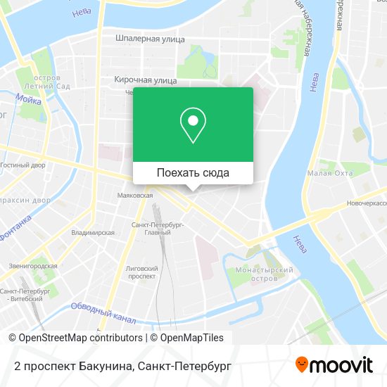 Карта 2 проспект Бакунина