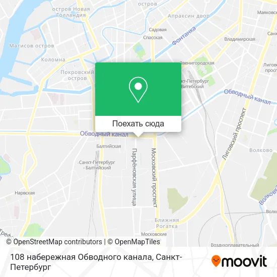 Карта 108 набережная Обводного канала