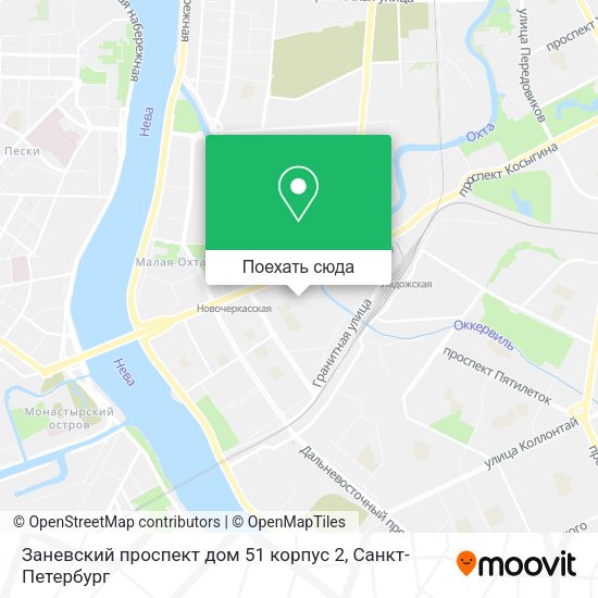 Карта Заневский проспект дом 51 корпус 2