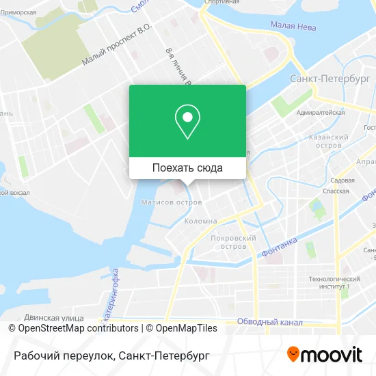Карта Рабочий переулок